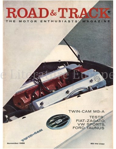1958 ROAD AND TRACK MAGAZINE NOVEMBER ENGLISCH