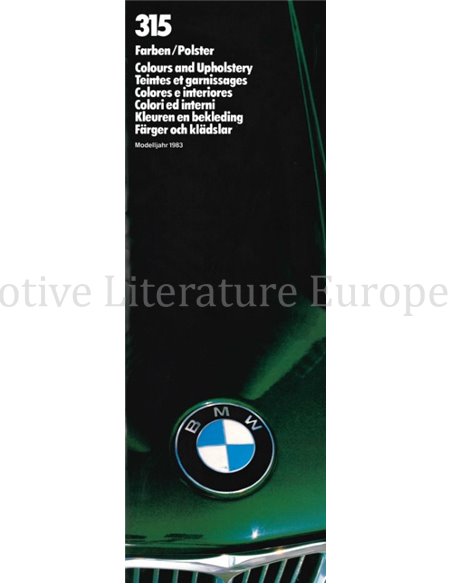 1983 BMW 315 KLEUREN EN BEKLEDING BROCHURE