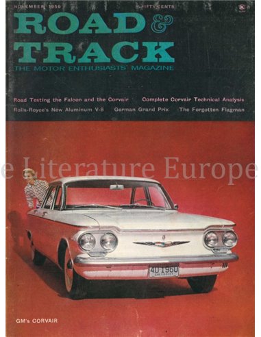 1959 ROAD AND TRACK MAGAZINE NOVEMBER ENGLISCH