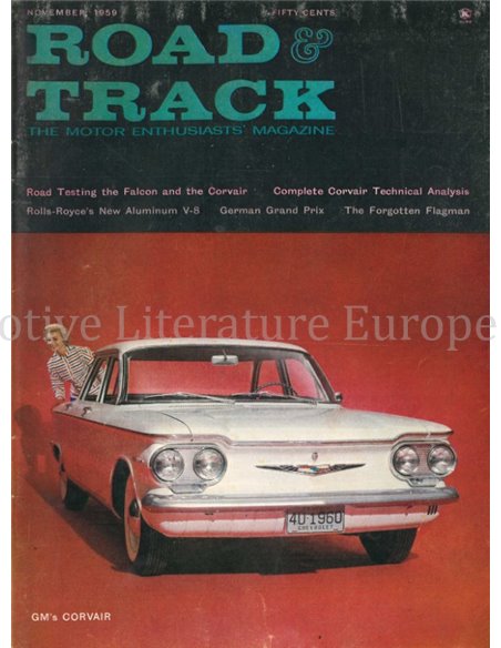 1959 ROAD AND TRACK MAGAZINE NOVEMBER ENGLISH