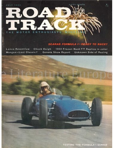 1960 ROAD AND TRACK MAGAZINE JULI ENGLISCH