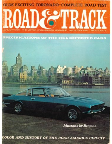 1966 ROAD AND TRACK MAGAZINE JANUAR ENGLISCH