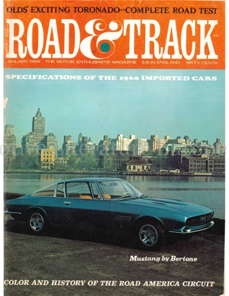 1966 ROAD AND TRACK MAGAZINE JANUARI ENGELS