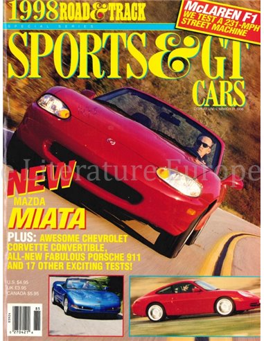 1998 ROAD AND TRACK MAGAZINE MARCH ENGLISH