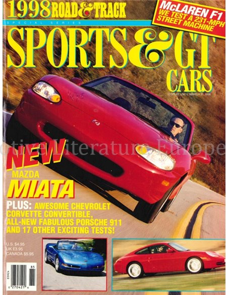 1998 ROAD AND TRACK MAGAZINE MARCH ENGLISH
