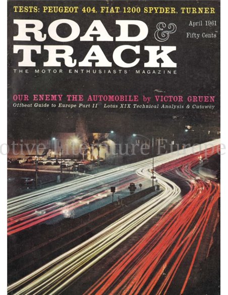 1961 ROAD AND TRACK MAGAZINE APRIL ENGLISH
