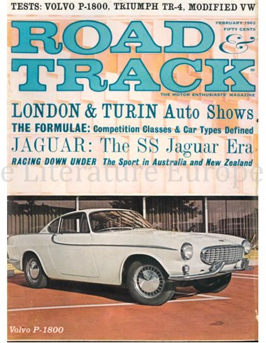 1962 ROAD AND TRACK MAGAZINE FEBRUARI ENGELS