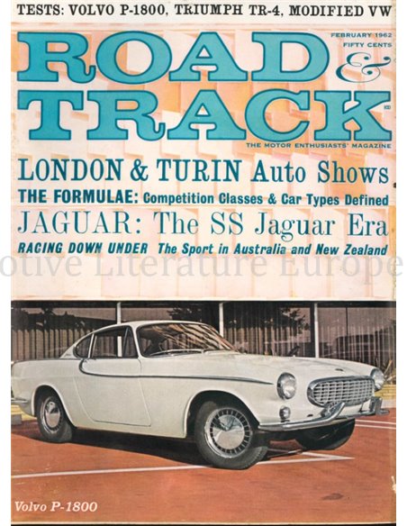 1962 ROAD AND TRACK MAGAZINE FEBRUARY ENGLISH