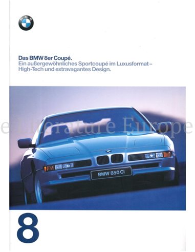 1997 BMW 8 SERIE BROCHURE DUITS