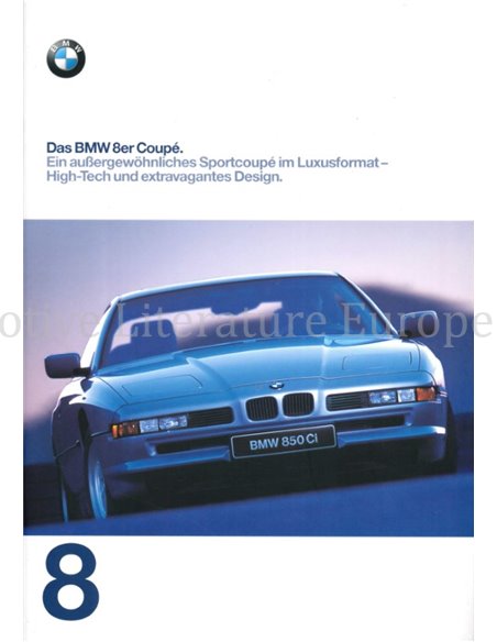 1997 BMW 8 SERIES BROCHURE GERMAN