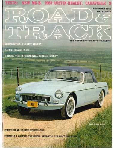 1962 ROAD AND TRACK MAGAZINE NOVEMBER ENGELS