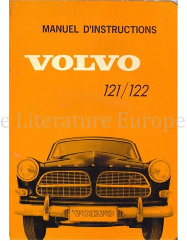 1962 VOLVO AMAZON 121 / 122 BETRIEBSANLEITUNG FRANZÖSISCH