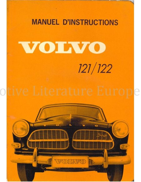 1962 VOLVO AMAZON 121 / 122 BETRIEBSANLEITUNG FRANZÖSISCH