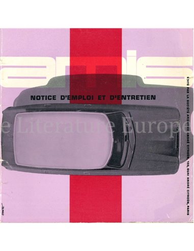 1964 CITROEN AMI 6 OWNERS MANUAL FRENCH
