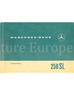 1967 MERCEDES BENZ 250 SL BETRIEBSANLEITUNG DEUTSCH