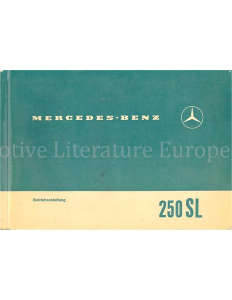 1967 MERCEDES BENZ 250 SL INSTRUCTIEBOEKJE DUITS