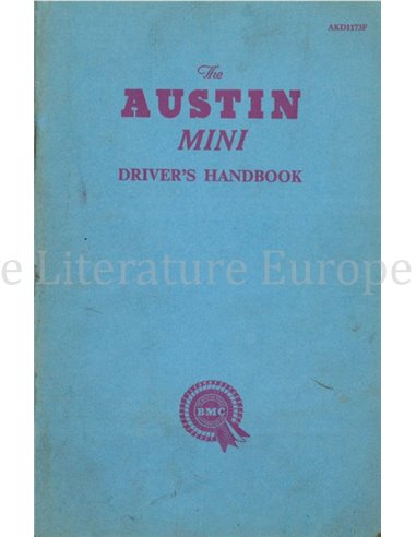 1962 AUSTIN MINI OWNERS MANUAL ENGLISH