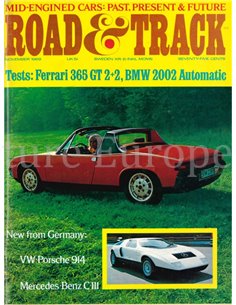 1969 ROAD AND TRACK MAGAZINE NOVEMBER ENGLISH