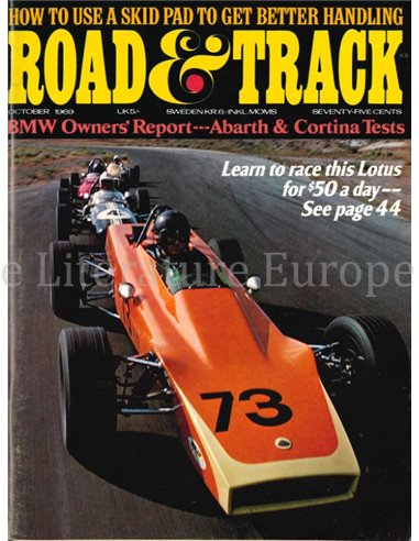 1969 ROAD AND TRACK MAGAZINE OCTOBER ENGLISH