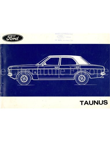 1972 FORD TAUNUS BEDIENUNGSANLEITING DEUTSCH