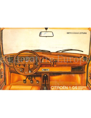 1978 CITROEN GS INSTRUCTIEBOEKJE DUITS