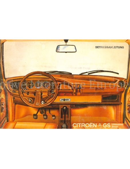 1978 CITROEN GS INSTRUCTIEBOEKJE DUITS