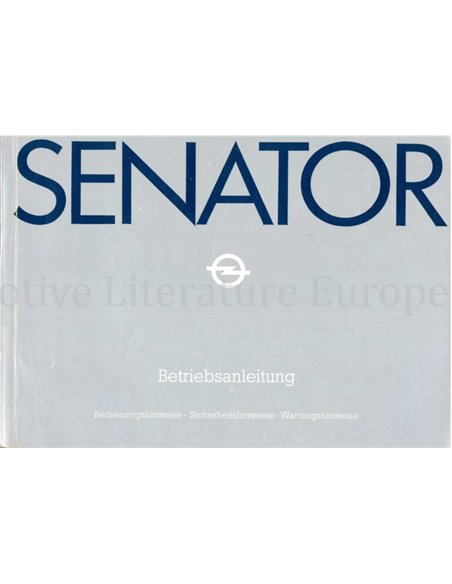 1978 OPEL SENATOR OWNERS MANUAL GERMAN