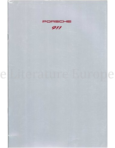 1992 PORSCHE 911 BROCHURE DUITS