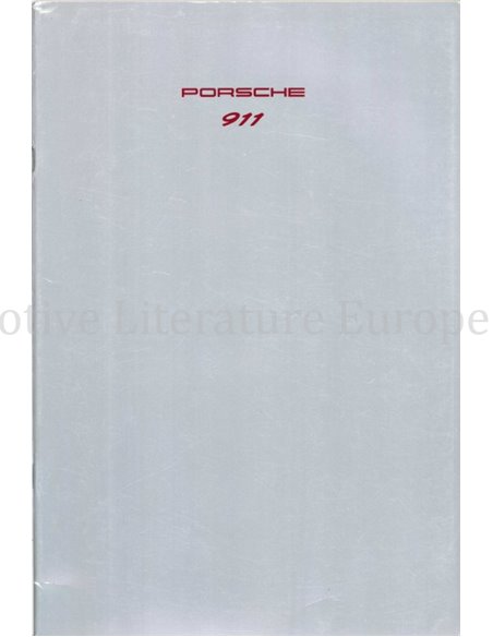1992 PORSCHE 911 BROCHURE DUITS