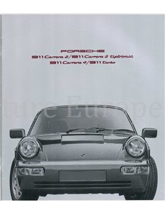 1991 PORSCHE 911 CARRERA & TURBO BROCHURE GERMAN