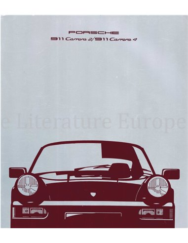 1990 PORSCHE 911 CARRERA BROCHURE FRANS