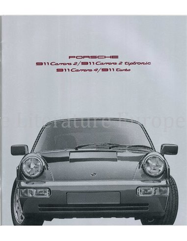 1991 PORSCHE 911 CARRERA & TURBO BROCHURE ENGLISH