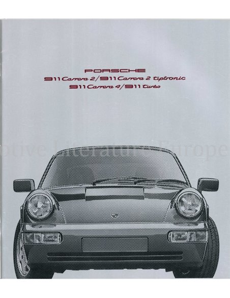 1991 PORSCHE 911 CARRERA & TURBO PROSPEKT ENGLISCH