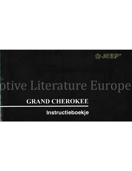 1996 JEEP GRAND CHEROKEE INSTRUCTIEBOEKJE NEDERLANDS