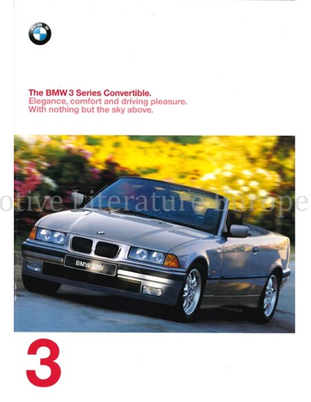 1997 BMW 3ER CABRIO PROSPEKT ENGLISCH
