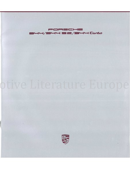 1989 PORSCHE 944 / TURBO / S2 BROCHURE GERMAN