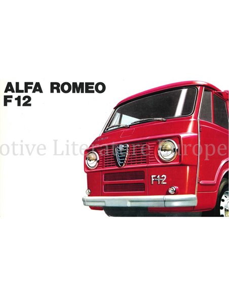 1967 ALFA ROMEO F12 BROCHURE ITALIAANS