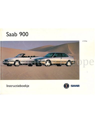 1996 SAAB 900 BETRIEBSANLEITUNG NIEDERLÄNDISCH