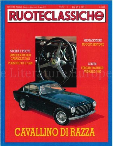 1991 RUOTECLASSICHE ZEITSCHRIFT JUNI ITALIENISCH