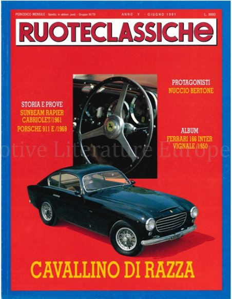1991 RUOTECLASSICHE ZEITSCHRIFT JUNI ITALIENISCH