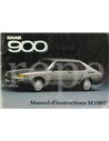1987 SAAB 900 INSTRUCTIEBOEKJE FRANS