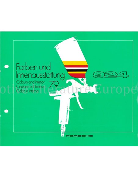 1979 PORSCHE 924 FARBEN & INNENAUSSTATTUNG PROSPEKT