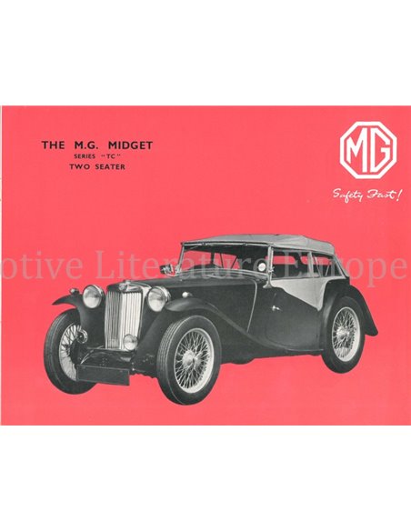 1949 MG MIDGET TC BROCHURE ENGLISH