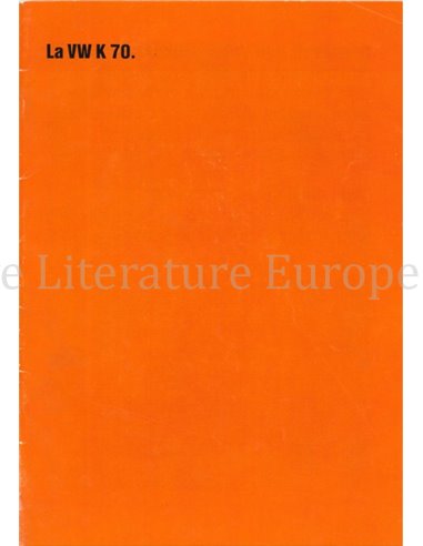 1971 VOLKSWAGEN K70 BROCHURE FRENCH