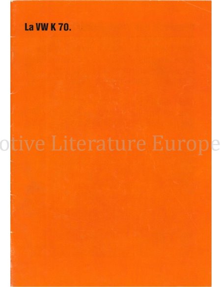 1971 VOLKSWAGEN K70 BROCHURE FRENCH