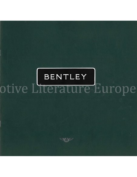 1992 BENTLEY PROGRAMM PROSPEKT ENGLISCH