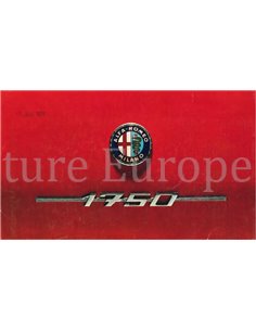 1969 ALFA ROMEO 1750 SPIDER VELOCE BROCHURE GERMAN