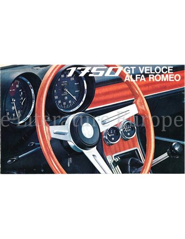 1968 ALFA ROMEO GT 1750 VELOCE BROCHURE DUITS