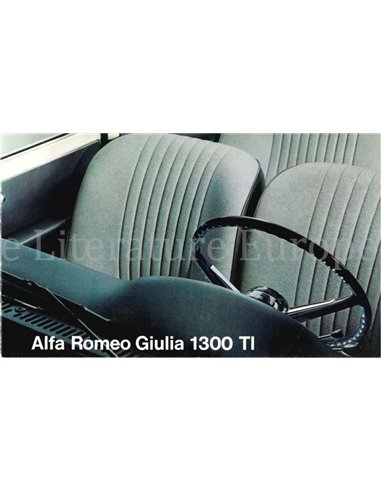 1968 ALFA ROMEO GIULIA 1300 TI BROCHURE DUITS