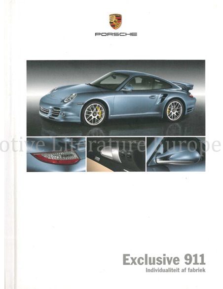 2011 PORSCHE 911 EXCLUSIVE HARDCOVER BROCHURE NEDERLANDS